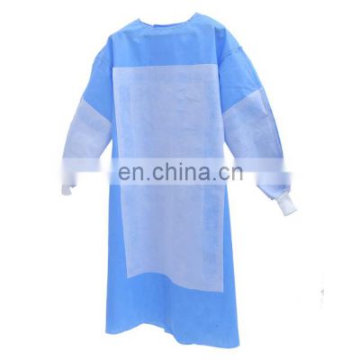 Disposable Waterproof High Performance SMS SMMS With Knit Cuff Medical Isolation Gown Sterilized Reinforced Surgical Gown