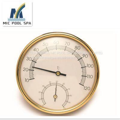 Sauna Accessories Plastic Temperature Moisture Meter With Golden Color Strip photo-4