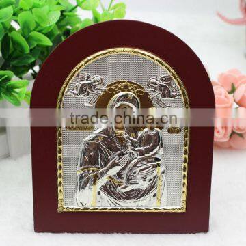 Virgin Mary Quick Listening Silver Icon