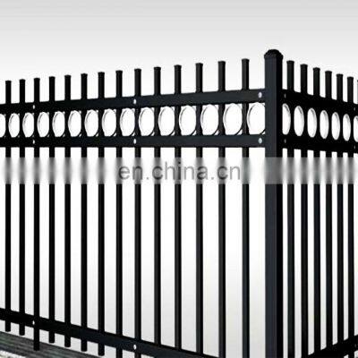 used wrought iron fence panels galvanized fence zinc steel fence gate for sale