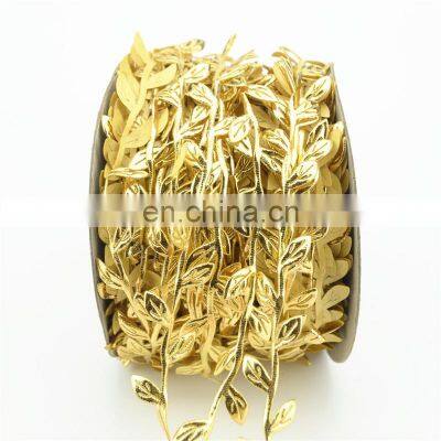 5 Meter Silk Nature Gold Artificial Leaf Leaves Vine For Wedding Box Decoration Foliage Handmade Scrapbooking Craft Wreath