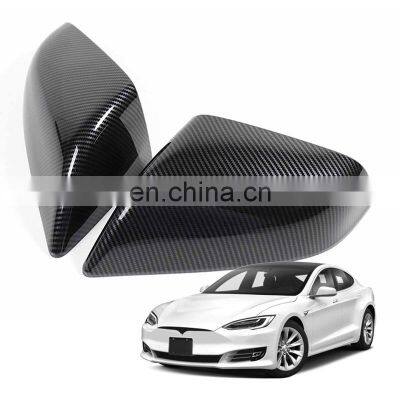 Car Accessories Door Mirror Covers Rear Carbon Fiber Style Rearview Mirror Cover Cover For Tesla Model S