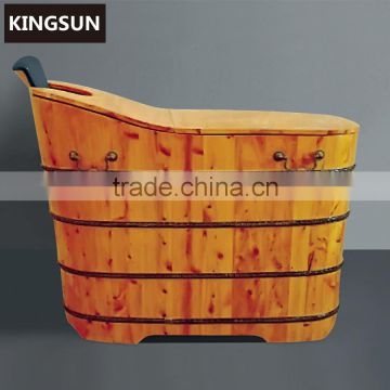 Good Quality Simple Design Bathroom Freestanding Indoor Wooden Bath Tub