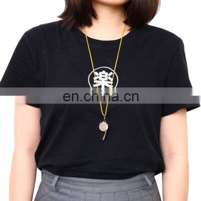 Outdoor Survival Whistle Silver Metal With Neck Chain Lanyard Police Bobby Lifesaving Judge Security Military Whistles Wholesale photo-4