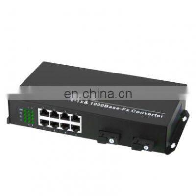 Gigabit Fiber Media Converter 10/100/1000M 2 Fiber Port +8RJ45 Port 2PO and 8LAN Port photo-2