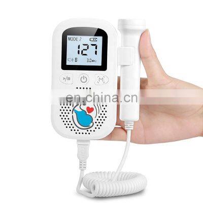 Best sell LCD Ultrasound baby Heart rate doppler  Monitor Fetal Doppler for hospital