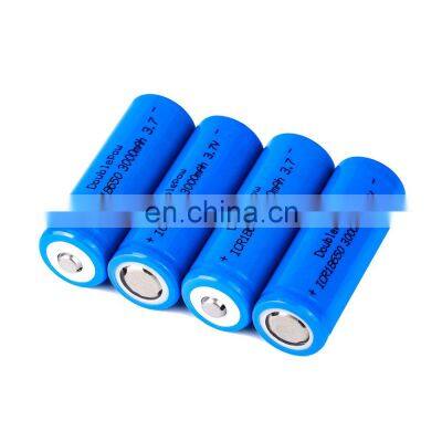 High Power 3.7v 3000mah cylinder 18650 rechargeable lithium ion cells 18650 3.7v li-ion battery