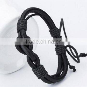 Good Quality Thin Real Leather Knit Bracelet 2016 photo-2