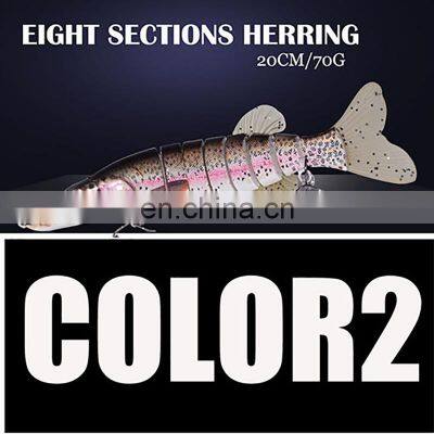 4 Colors 20cm 70g Hot Sale Cheap Hard Plastic Multi-Joint Minnow for Freshwater Saltwater photo-5