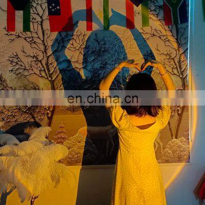 LAMHO Sunflower Sunset Red Rainbow Projector Lamp Sunset Projection Lamp Light Led Sunset Lamp Light photo-3