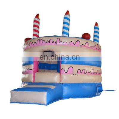 Best design popular inflatable birthday cake bounce house castle