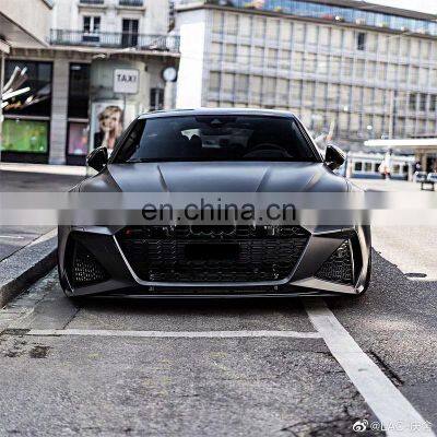 ABS PP Material of Car Bumper Assembly Grille Front Lip for Audi A7 C8 2019 2020 Upgrade to Rs7 Model photo-2