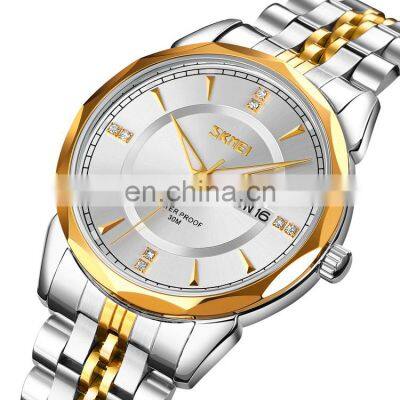 SKMEI 9268 New arrival Fashion Men watches High Quality Stainless Steel Wristwatch Mens Quartz watch