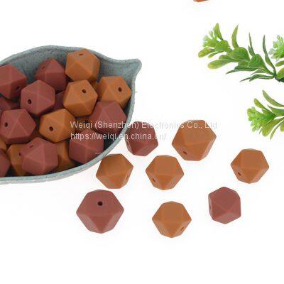 Teeth Food Grade Round Silicone Polygon Beads photo-4