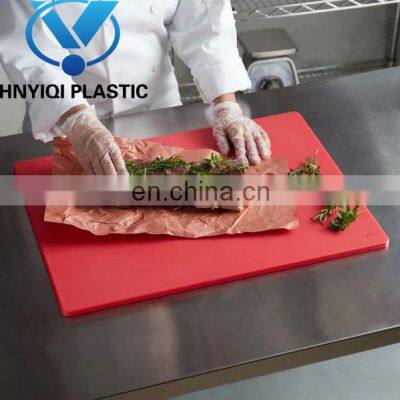 Food contact grade high density reversible healthy non toxic and smell light weight portable color PE chopping board