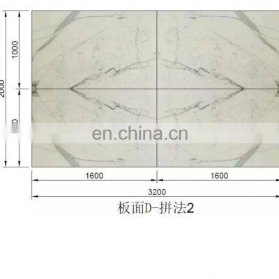 cheap price white marble tiles bookmatch marble