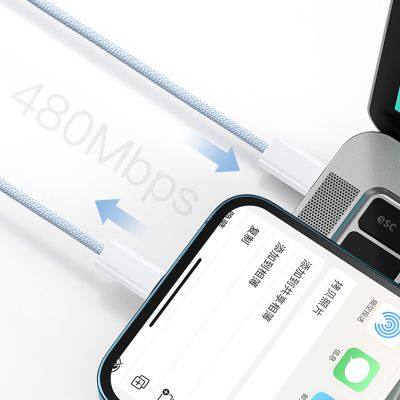 2021 High Quality Protector Cable Type c to Type c Cable PD Fast Charging Cable for Huawei for Xiaomi for Samsung