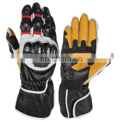 Wholesale Price High Quality Custom Design Leather PVC Protection Racing Motorcycle Motorbike Gloves