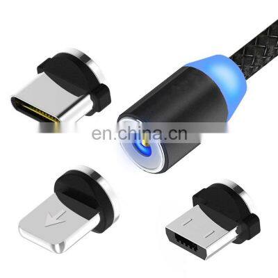 High Quality 2M Straight Magnet Data Cable 3 In 1 Magnetic Fast Charging Usb Data Cable For Iphon/Sam-sung/Hua-wei photo-4