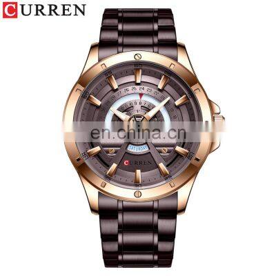 Men's Chronograph Waterproof Quartz Watch Steel Strap Calendar Men's Business Watch