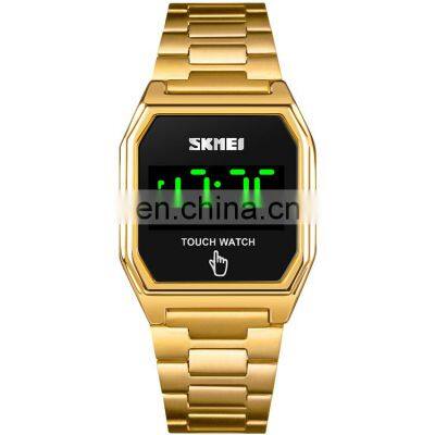 New arrival Skmei 1679 Waterproof touch screen led watch gold digital men watches