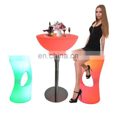 party chairs and tables /Waterproof Modern Home Bar Event Table and Chairs Rgb Light Up Bar Stool Chair Sofa Set Furniture