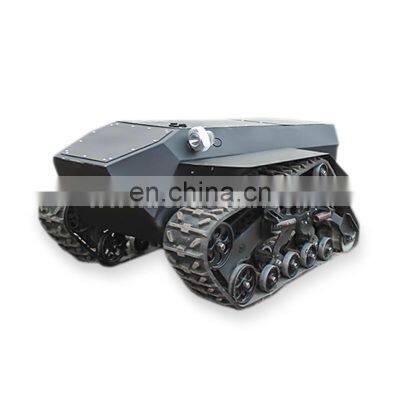 Mobile platform electric rubber tracked robot chassis