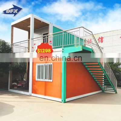 Low cost cabin prefab container home wood luxury tiny modular prefabricated house for sale