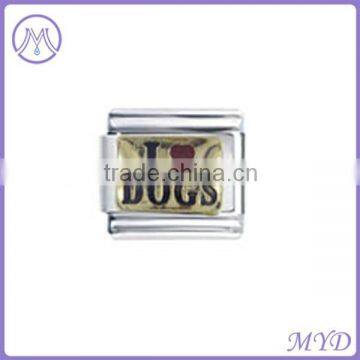 High Quality Stainless Steel Handmade Flower 9mm Italian Charms Link Bracelet photo-6