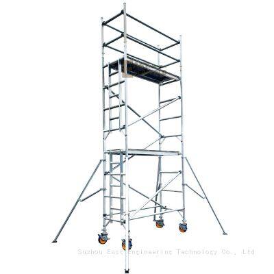 Single Width Mobile Portable Aluminium Scaffolding Tower Construction Project