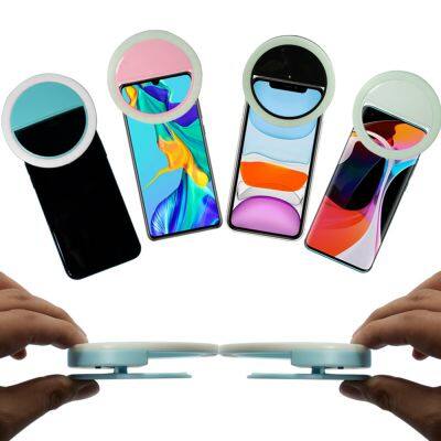 Led Auto Flash Square Portable Selfie Makeup Case With Lights Drone Mobile Phone Clip Led Selfie