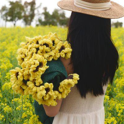 Sunflower Crochet Flower Bouquet Blanket photo-5