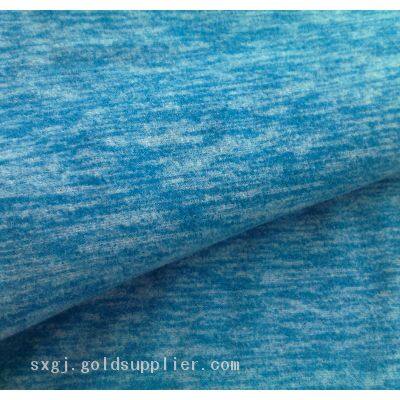 Weft Knitted Cationic Two-tone Sweater Fleece Fabric For Winter Garment - Premium Textured Warmth With Dynamic Color Contrast photo-5