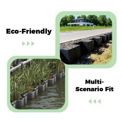 Palplanches en plastique à forte dureté protégées contre les UV pour la protection contre les inondations et la prévention de l'érosion