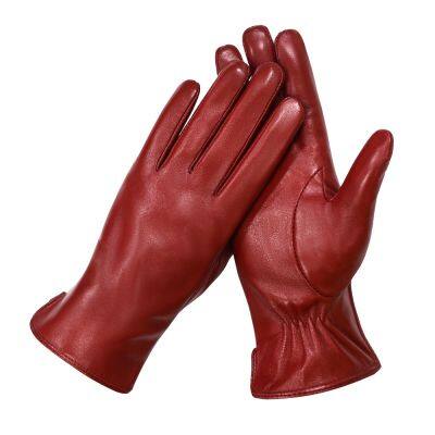 Genuine Winter Sheepskin Leather Glove for Women photo-4