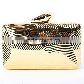 china cheep price metal clutch hard shell bag