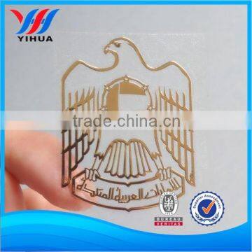 Manufacturer custom super thin metal logo sticker