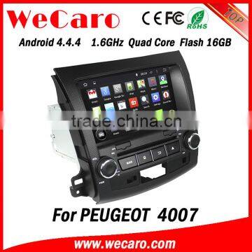 Wecaro in dash android car dvd for peugeot 4007 multimedia system