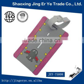 high quality pvc plastic luggage tag with hang tag string