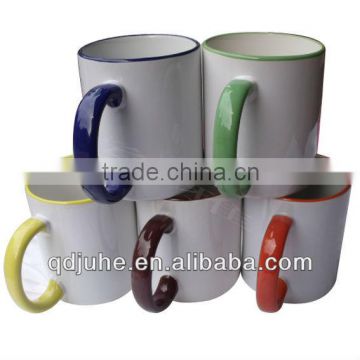 Ceramic mugs for sublimation edge color cup