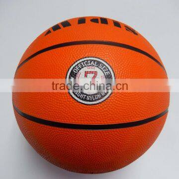 Offical Quality Rubber Basketball Size 7 for Promotion