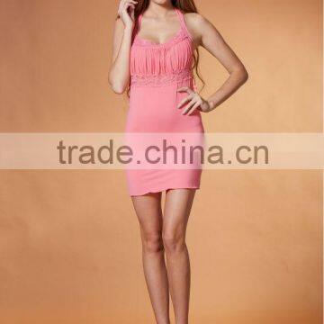 Hot Sales Sexy Transparent Elastic Mesh Colorful Lingeries Fancy Night Dress 3255