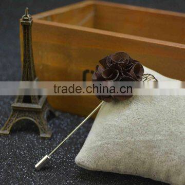 Men's Suits Flowers Brooches For Wedding Pin Up Insert Long Lapel Pins Vintage Mens Metal Leaf Brooches photo-4