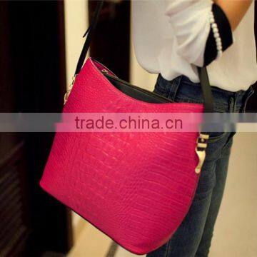 Promotional women shoulder bag designer crocodile handbags