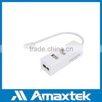 Portable Micro USB OTG Card Reader USB & 3 Port USB Hub photo-2