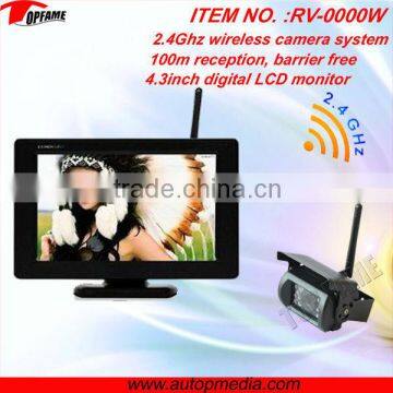 TOPFAME RV-5000WS Wireless Rearview Backup Camera With 5inch Digital Screen Monitor + Night Vision Camera