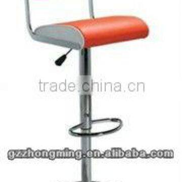 Mordern Design Orange Pu Leather Bar Chair With Back ZM-152