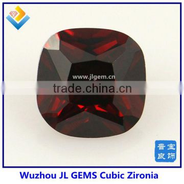 Fasgion Lab Created Fat Square Garnet CZ Gems Stone with wholesale