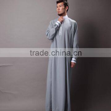 plain fabric arabic thobes new design Islamic thobe long sleeve men's abaya turkey thobe middle east thawb