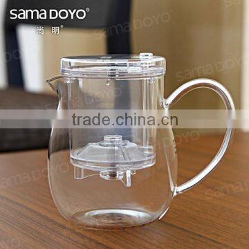 Free sample 500ml glass teapot with seperated infuser from Samadoyo